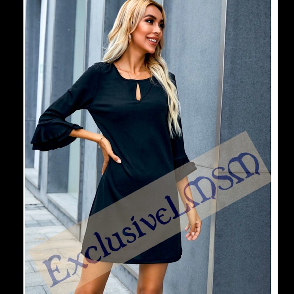 Key-Hole Black Dress